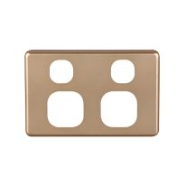 4C | Classic Double GPO Cover Plate | Gold