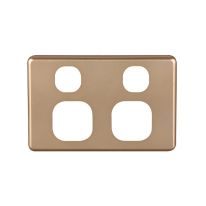 4C | Classic Double GPO Cover Plate | Gold