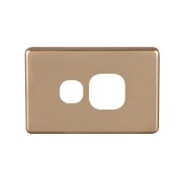 4C | Classic Single GPO Cover Plate | Gold