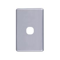 4C | Classic 1 Gang Switch Cover Plate | Silver