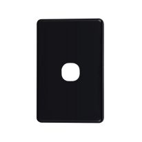 4C | Classic 1 Gang Switch Cover  - Black