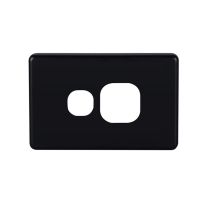 4C | Classic Single Power Point Cover Plate  - Black
