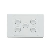 4C | Ultima 5 Gang Switch 250V 16AX - Horizontal