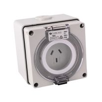 4C | Socket Outlet 3Flat Pin IP66 250V 10A