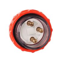 4C | Industrial Straight Plug 250V 3 round Pin 32A 