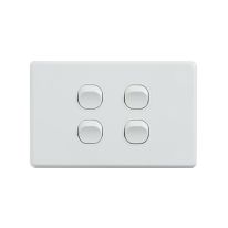 4C | Classic 4 Gang Switch 250V 16AX | Horizontal