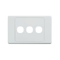 4C | Ultima 3 Gang Switch Cover - White