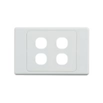 4C | Ultima 4 Gang Switch Cover Plate | White