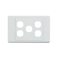 4C | Ultima 5 Gang Switch Cover - White