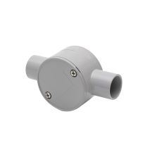 4C | Junction Box 25mm 2 Way Through - 10 Pack