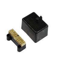 4C | Neutral Link 100A 500V 7 Hole - Black