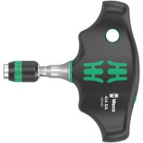 WERA 416 RA T-handle bitholding screwdriver with ratchet function and Rapidaptor quick-release chuck