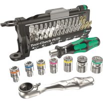 Wera Tool-Check Plus Bit Ratchet Set with Sockets Metric Set 39 Pce Bits assortment with ratchet + sockets