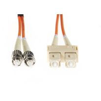 10m SC-ST OM1 Multimode Fibre Optic Cable: Orange