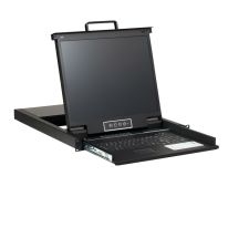 KVM 1RU Rackmount Switch w/ 19" Monitor: 16-Port VGA 