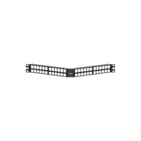 LEVITON - 1RU 48 Port Angled QUICKPORT Panel Black