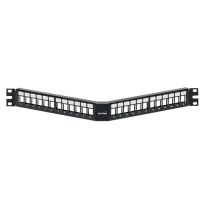 LEVITON - Angled Patch Panel Quickport 24 Port 1U