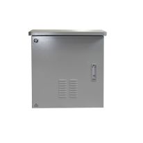 12RU 600mm Wide x 600mm Deep Grey Outdoor Wall Mount Ventilated Cabinet. IP45