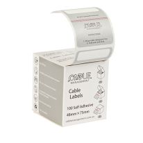 Large Cable Labels. 100 Pack. Grey