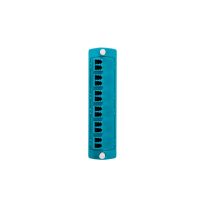 LEVITON - SDX Adaptor Plate (Aqua) 12F OM3 duplex LC zirconia ceramic sleeve