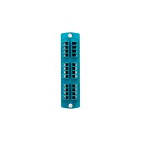 LEVITON - SDX Adaptor Plate (Aqua) 24F OM3 quad LC zirconia ceramic sleeve
