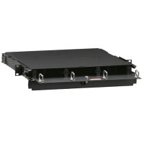 LEVITON - Opt-X 1000I SDX 1RU FOBOT Enclosure w/Sliding Tray Empty(5R1UM-S03)Accepts up to (3) SDX adapter plates or (3) SDX MTP cassettes and accepts up to (3) splice trays