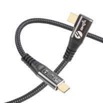 1m USB4 Gen3 CM-CM One Side Straight & One Side 90°, 100W 8K 60HZ 40G