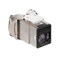 LEVITON - Atlas-X1 Cat 6A Shielded Jack with Shutter Tool free - Black