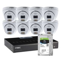 LX SERIES KIT 8 X NC319XA 8MP IP CAM + NR316XD 16 x PoE NVR 4K + 2TB HDD