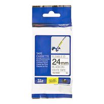 Brother TZEFX251 | 24mm BLACK on WHITE Flexible TZE Tape