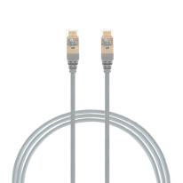 2m Cat 6A RJ45 S/FTP THIN LSZH 30 AWG Network Cable. Grey