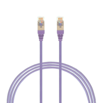 2.5m Cat 6A RJ45 S/FTP THIN LSZH 30 AWG Network Cable. Purple