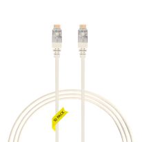 0.25m Cat 6A RJ45 S/FTP THIN LSZH 30 AWG Pack of 10 Network Cable. White