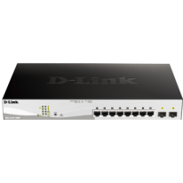 DGS-1210-10MP | 10 Port Gigabit Smart Managed 130W PoE Switch with 8 PoE RJ45 and 2 SFP Ports