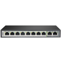 DGS-F1010P-E | 10 Port Gigabit PoE Switch with 8 Long Reach PoE Ports and 2 Uplink Ports