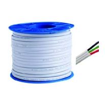 Twin and Earth Flat Cable x 100m Roll - White