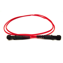 1m MTRJ-MTRJ OM1 Multimode Fibre Optic Duplex LSZH Patch Lead : 2mm Oversleeving | RED