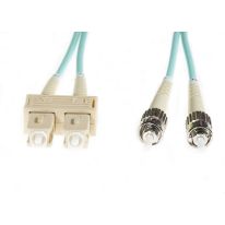 SC-ST OM3 Multimode Fibre Optic Cable: Aqua
