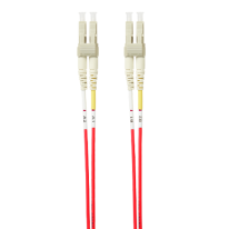 1m LC-LC OM4 Multimode Fibre Optic Patch Cable: Red