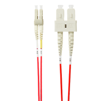 5m LC-SC OM4 Multimode Fibre Optic Patch Cable | Red
