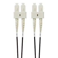 2m SC-SC OM4 Multimode Fibre Optic Patch Cable: Black