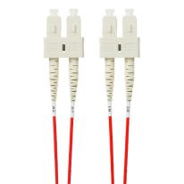 0.5m SC-SC OM4 Multimode Fibre Optic Patch Lead | Red