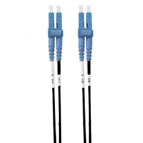 0.5m LC-LC OS1 / OS2 Singlemode Fibre Optic Cable: Black