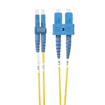 30m LC-SC OS1 / OS2 Singlemode Fibre Optic Cable : Yellow
