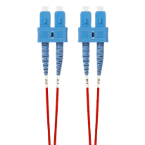 10m SC-SC OS1 / OS2 Singlemode Fibre Optic Cable: Red