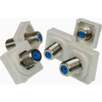 F Type to F Type Coupler White