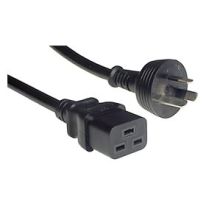 3m IEC C19 to Mains Power Cable 15A Black