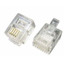 RJ12 6P4C Crimp Plug - Stranded - 10 Pack