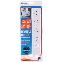Jackson 4 Outlet Surge Protected Powerboard w/ Master Switch