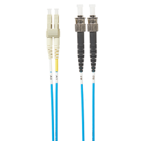 3m LC-ST OM4 Multimode Fibre Optic Cable: Blue
